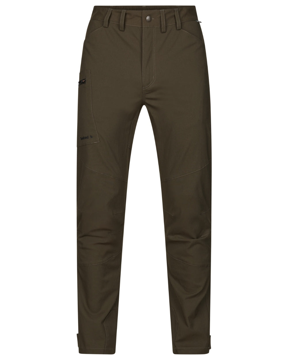 Pine Green Coloured Seeland Ash Outdoor Trousers on white background 