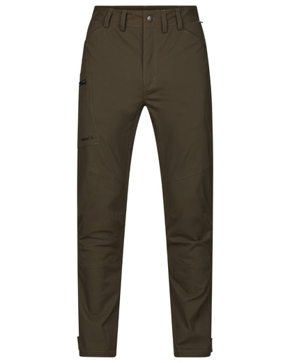 Pine Green Coloured Seeland Ash Outdoor Trousers on white background 