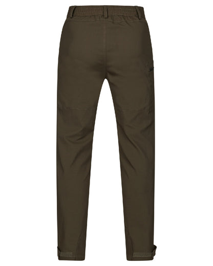 Pine Green Coloured Seeland Ash Outdoor Trousers on white background 