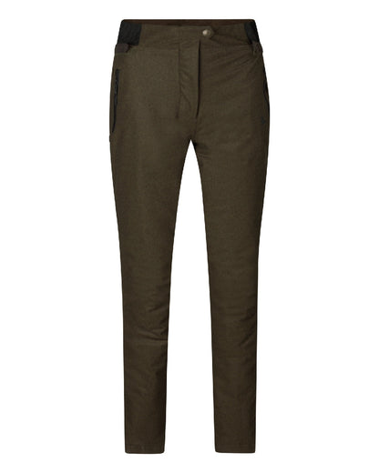Pine Green Demitasse Brown Coloured Seeland Avail Aya Insulated Trousers on white background 