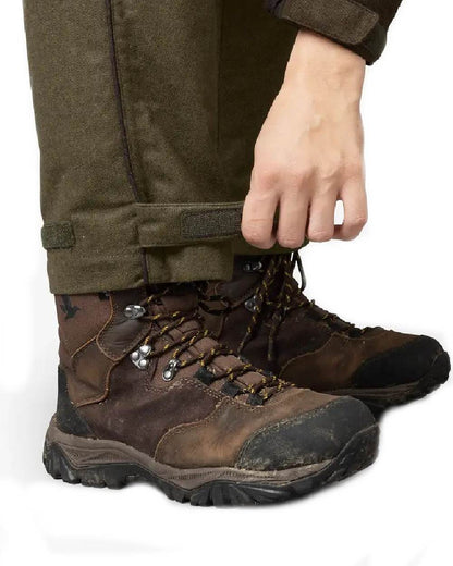 Pine Green Demitasse Brown Coloured Seeland Avail Aya Insulated Trousers on white background 