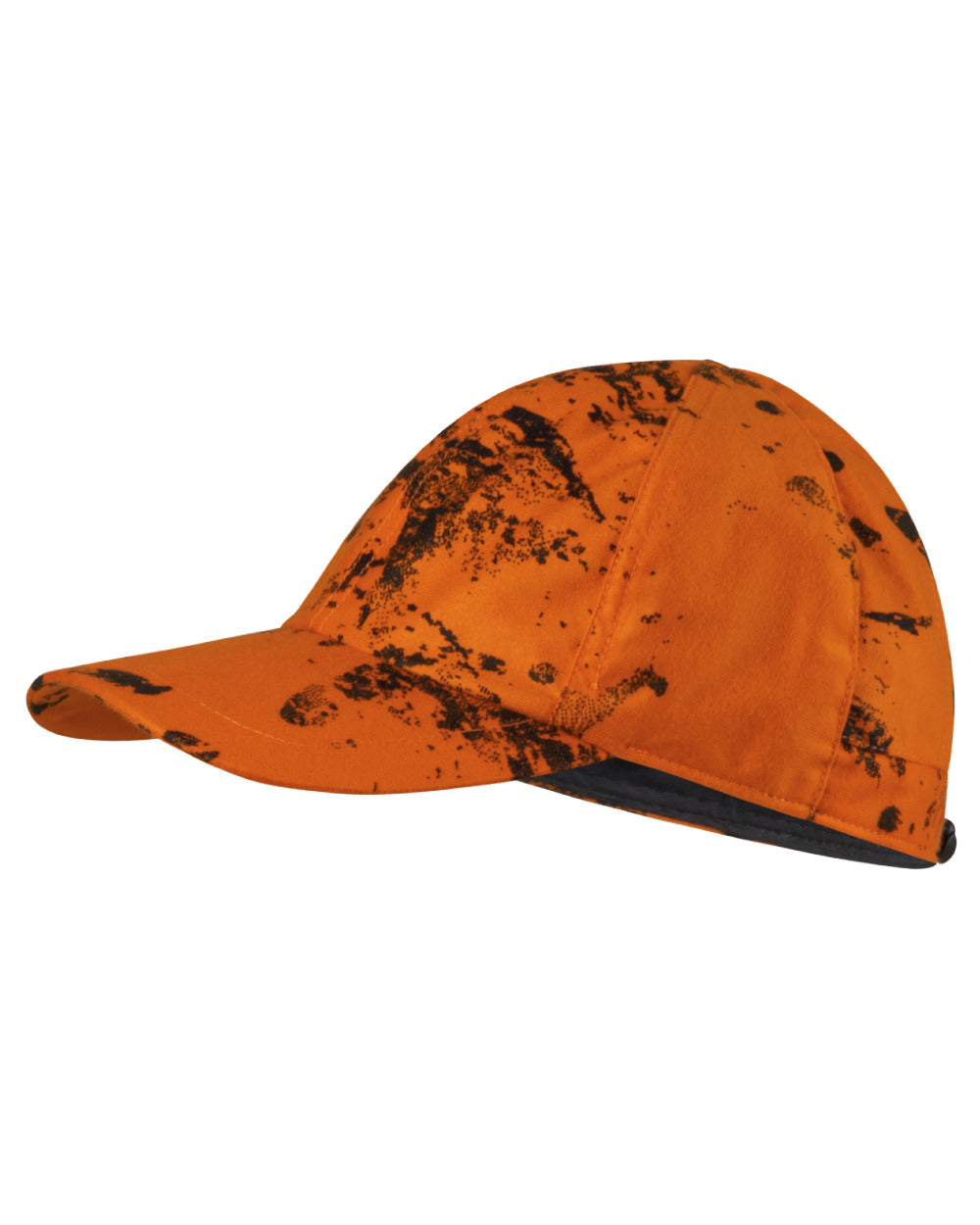 InVis Orange Blaze Coloured Seeland Avail Camo Cap on white background 