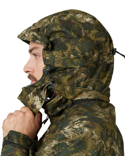 InVis Green Coloured Seeland Avail Camo Jacket on white background 