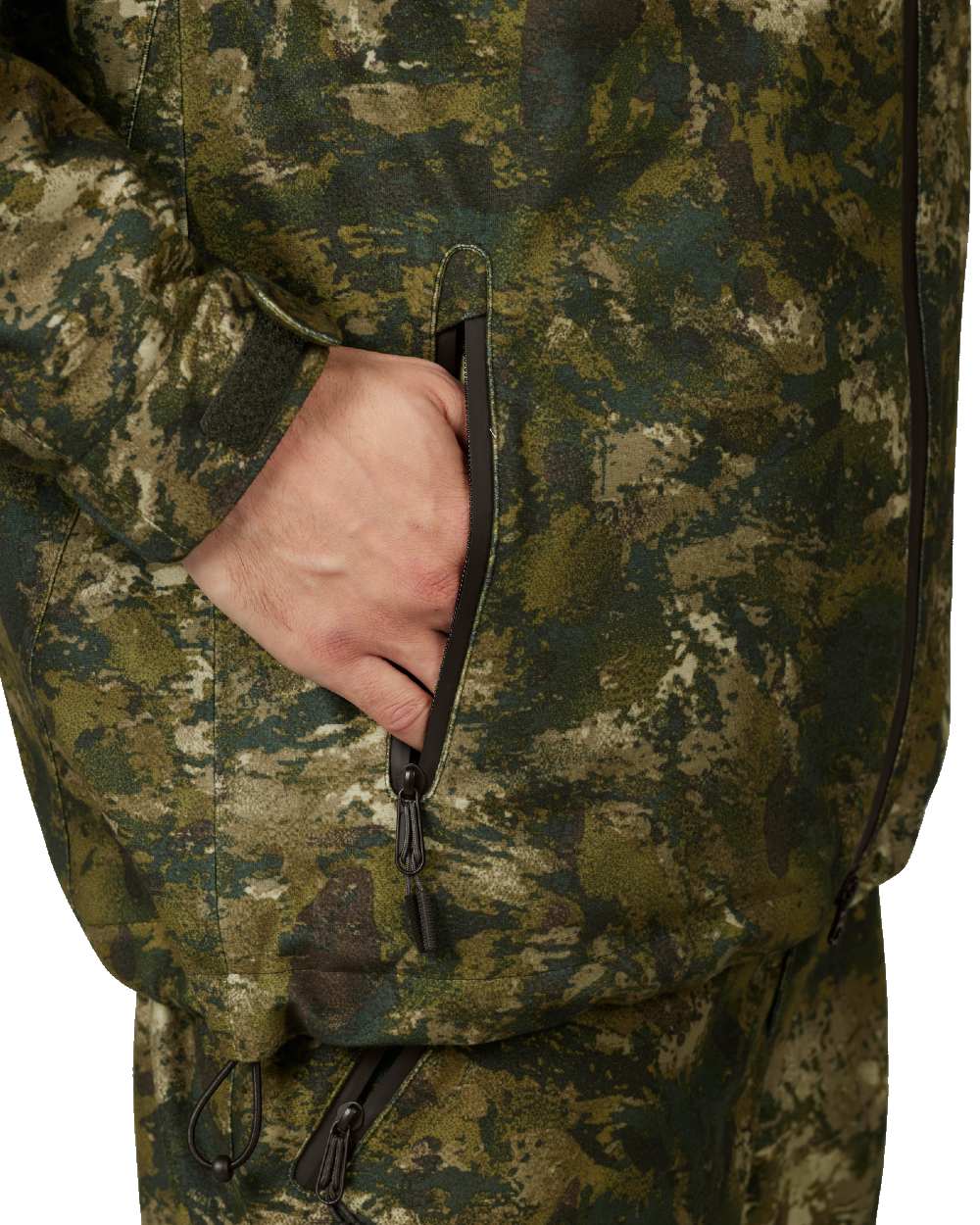 InVis Green Coloured Seeland Avail Camo Jacket on white background 
