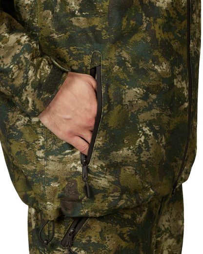 InVis Green Coloured Seeland Avail Camo Jacket on white background 