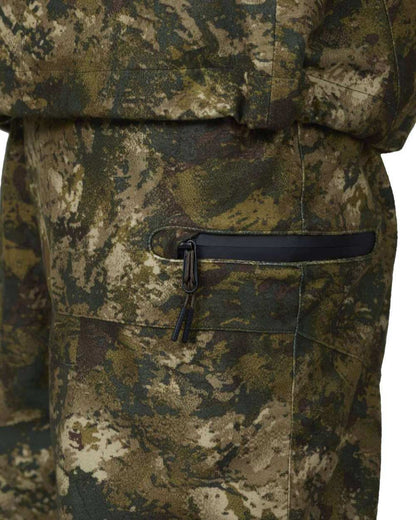 InVis Green Coloured Seeland Avail Camo Trousers on white background 