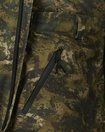 InVis Green Coloured Seeland Avail Camo Trousers on white background 