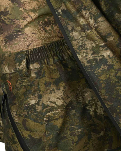 InVis Green Coloured Seeland Avail Camo Trousers on white background 