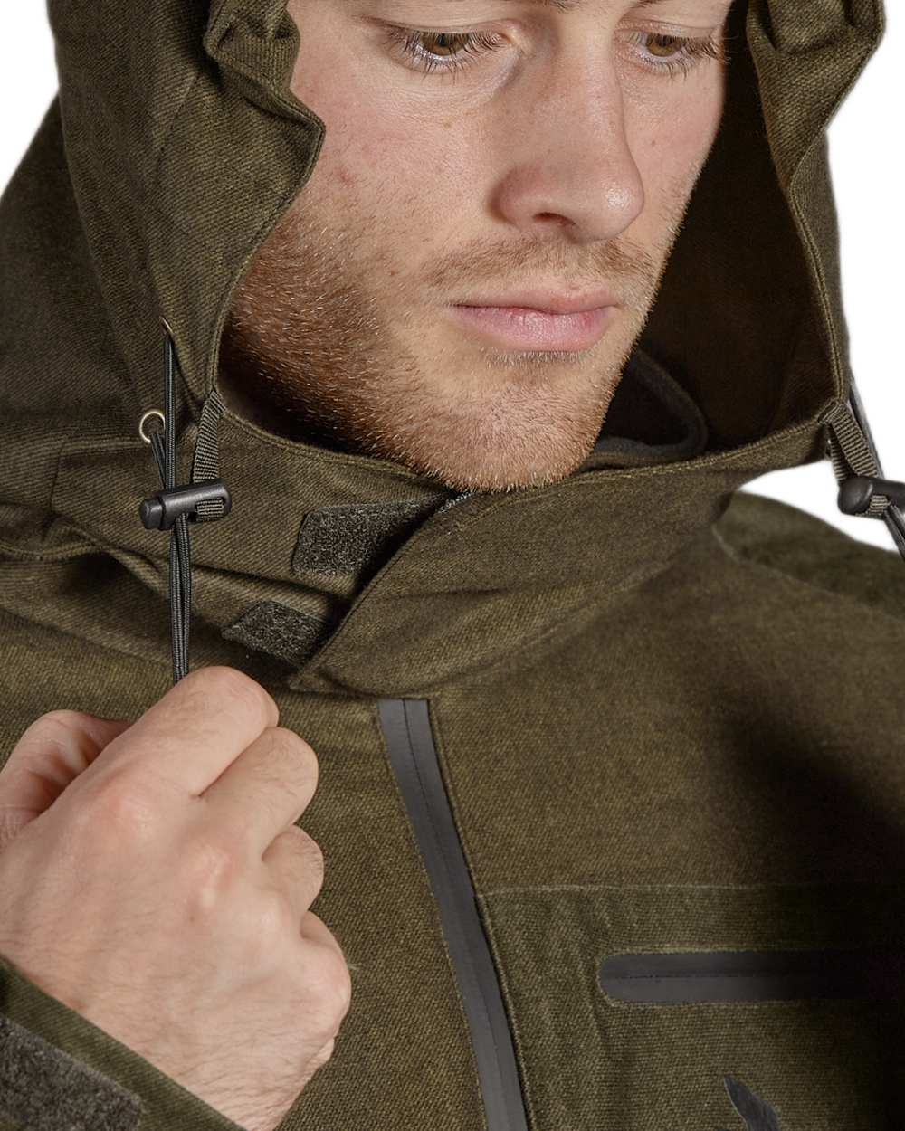 Pine Green Melange coloured Seeland Avail Jacket on white background 