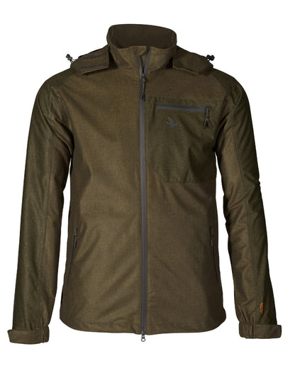 Pine Green Melange coloured Seeland Avail Jacket on white background 