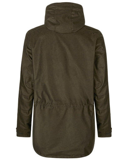 Pine Green Melange Coloured Seeland Avail Smock on White background 