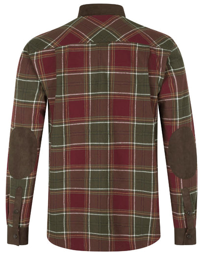 Red Check Coloured Seeland Banff Shirt on white background 