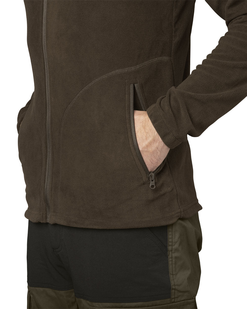 Brown Coloured Seeland Benjamin Fleece on white background 