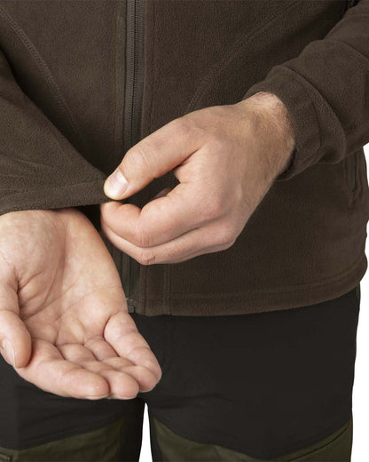 Brown Coloured Seeland Benjamin Fleece on white background 