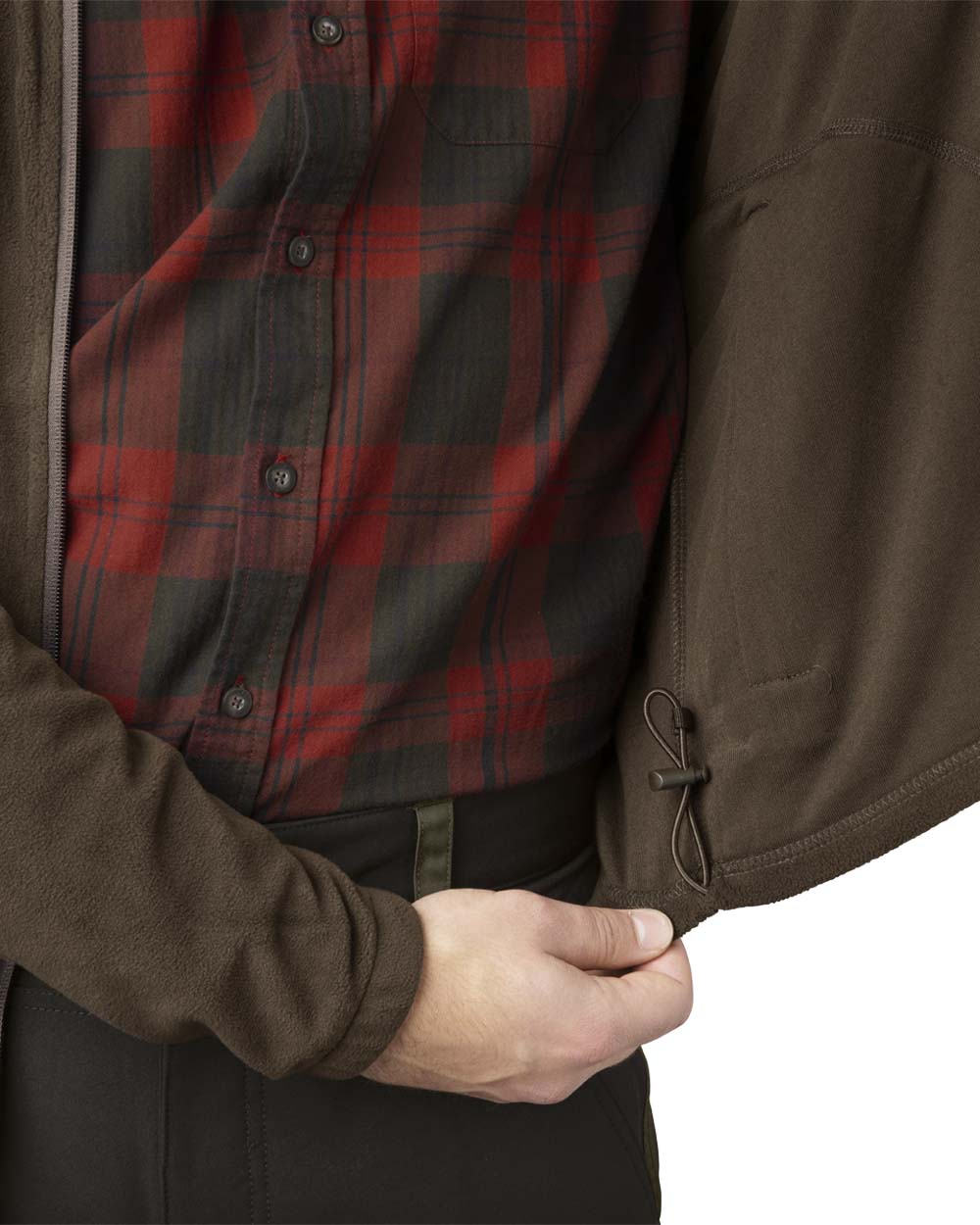 Brown Coloured Seeland Benjamin Fleece on white background 