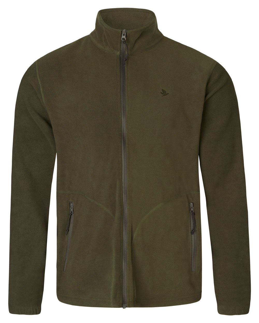 Pine Green Coloured Seeland Benjamin Fleece on white background 