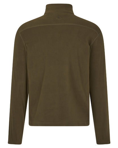 Pine Green Coloured Seeland Benjamin Half Zip Fleece on white background 