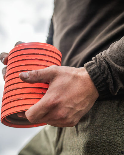 Pine Green Coloured Seeland Benjamin Half Zip Fleece on outdoor background 