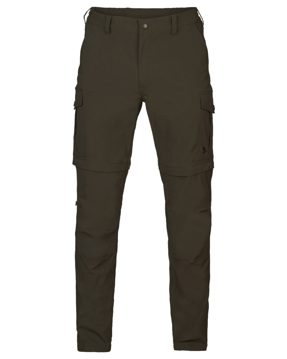 Grizzly Brown coloured Seeland Birch Zip-Off Trousers on white background 