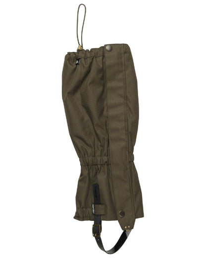 Shaded Olive coloured Seeland Buckthorn Duro Gaiters on white background 