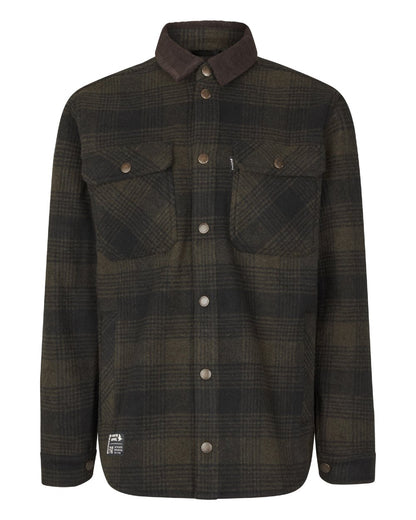 Pine Green Check Coloured Seeland Canada Yukon Shirt on white background 