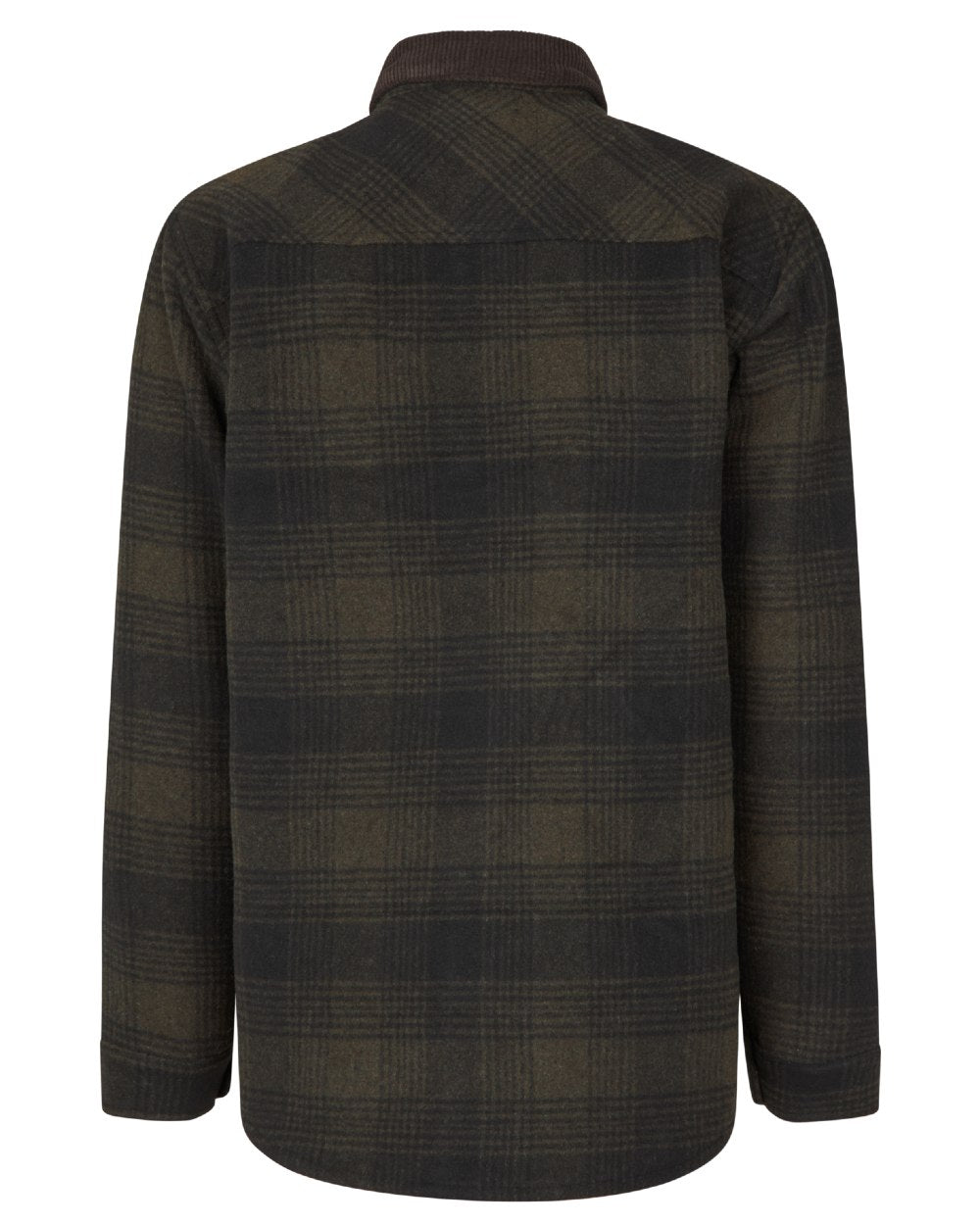 Pine Green Check Coloured Seeland Canada Yukon Shirt on white background 