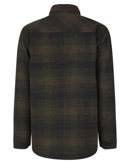 Pine Green Check Coloured Seeland Canada Yukon Shirt on white background 