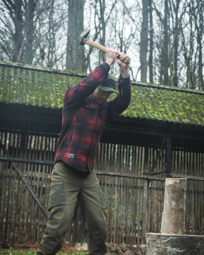 Red Check Coloured Seeland Canada Yukon Shirt on outdoor background 