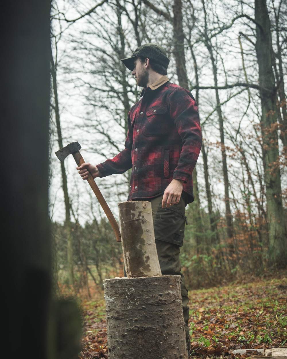 Red Check Coloured Seeland Canada Yukon Shirt on outdoor background 