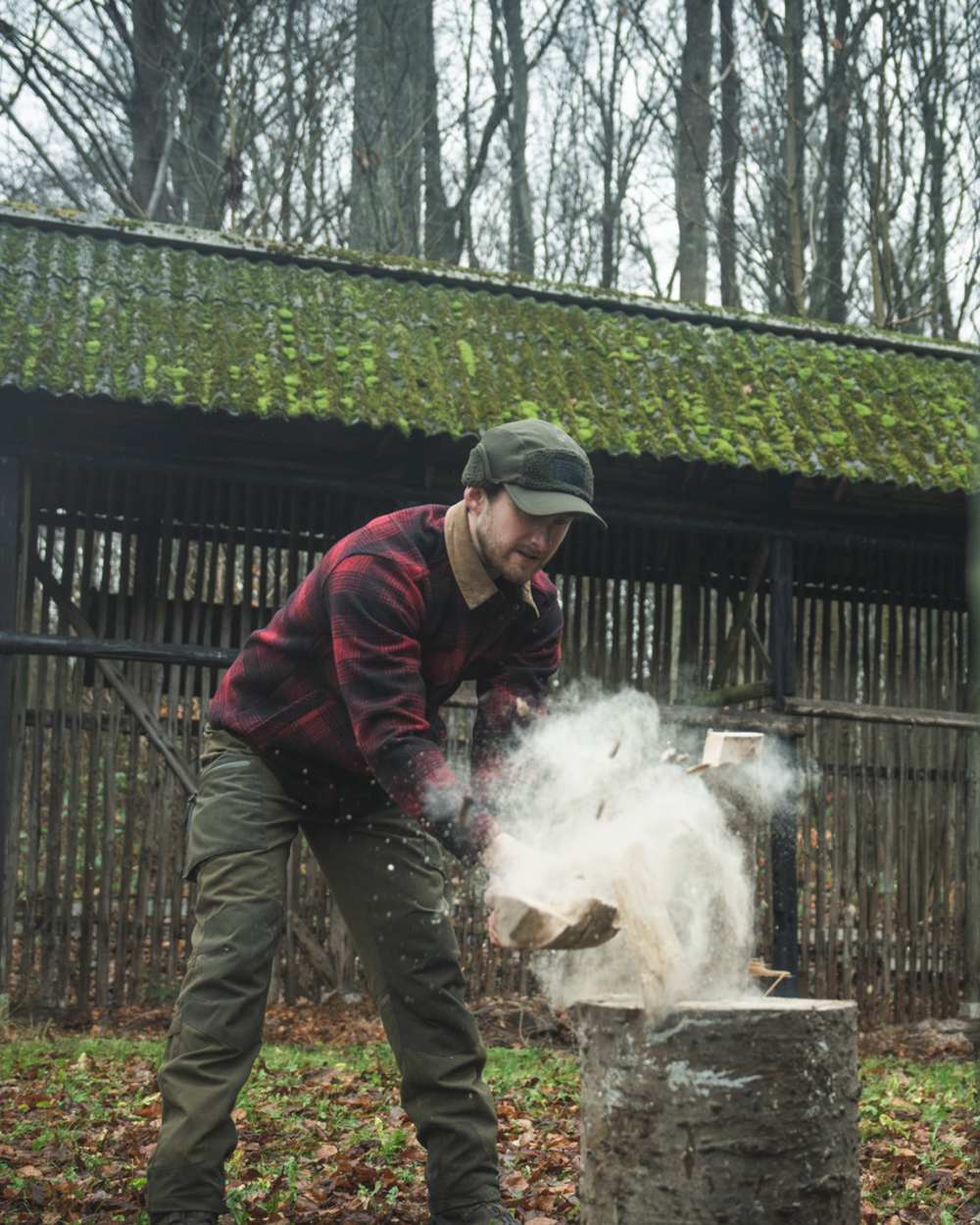 Red Check Coloured Seeland Canada Yukon Shirt on outdoor background 