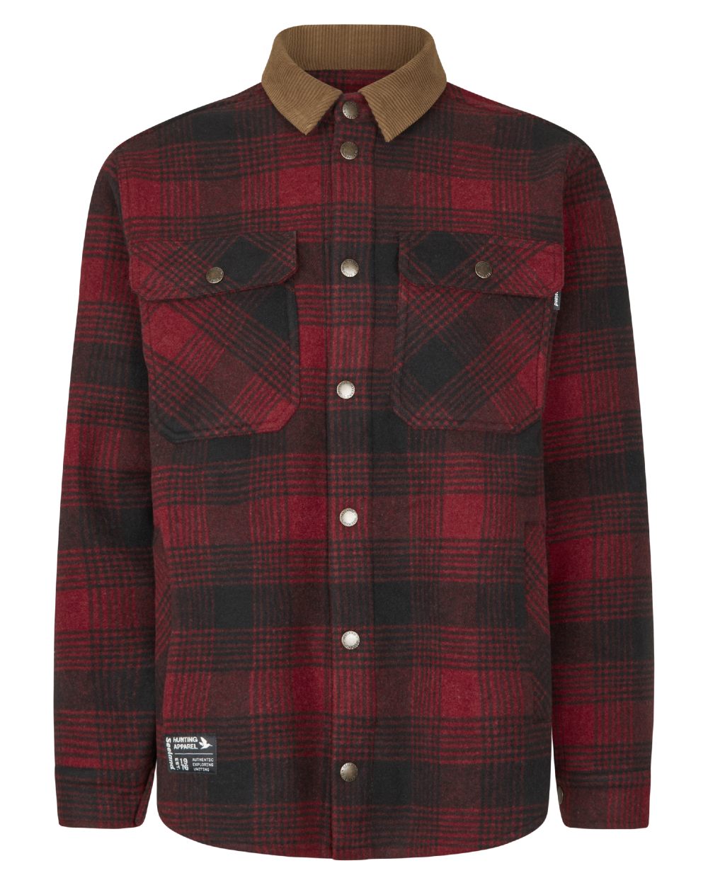Red Check Coloured Seeland Canada Yukon Shirt on white background 