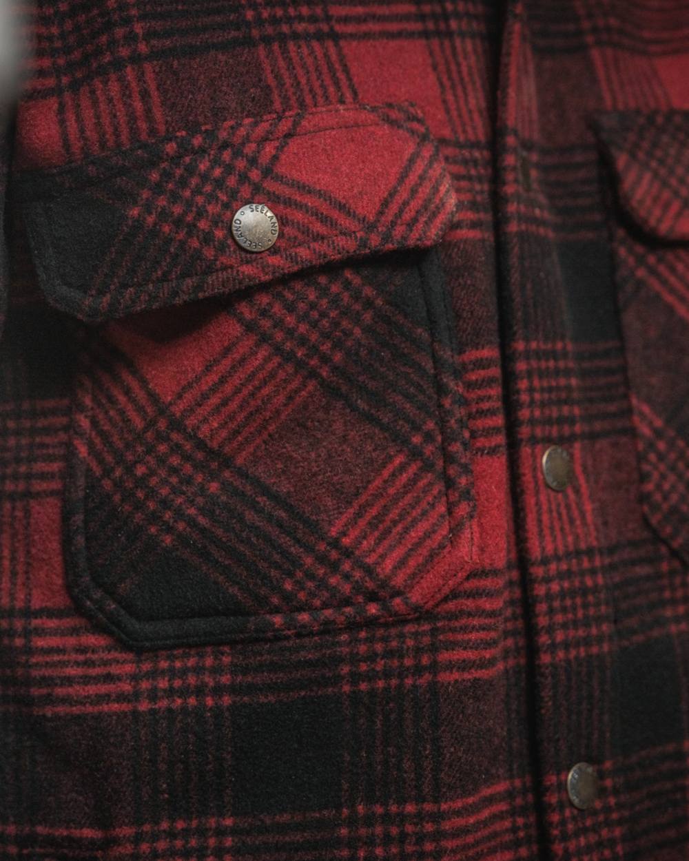 Red Check Coloured Seeland Canada Yukon Shirt on outdoor background 