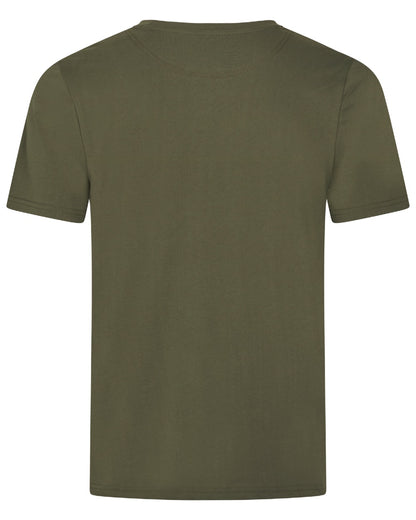 Grape Leaf Coloured Seeland Caution T-Shirt on white background 