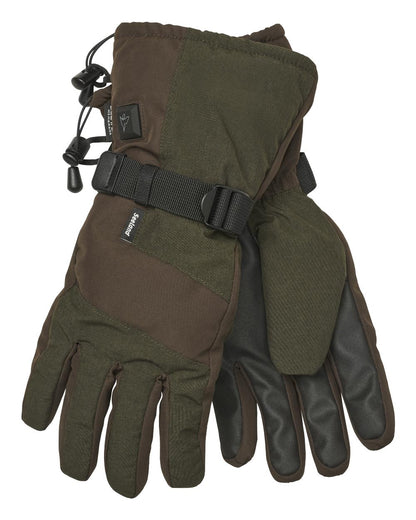 Pine Green coloured Seeland Celsius Heat Gloves on white background 