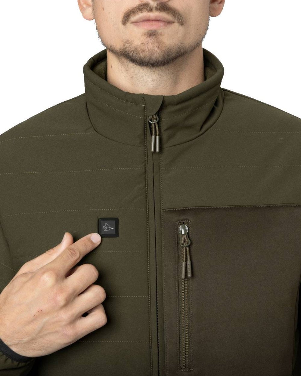 Pine Green Coloured Seeland Celsius Heat Jacket on white background 