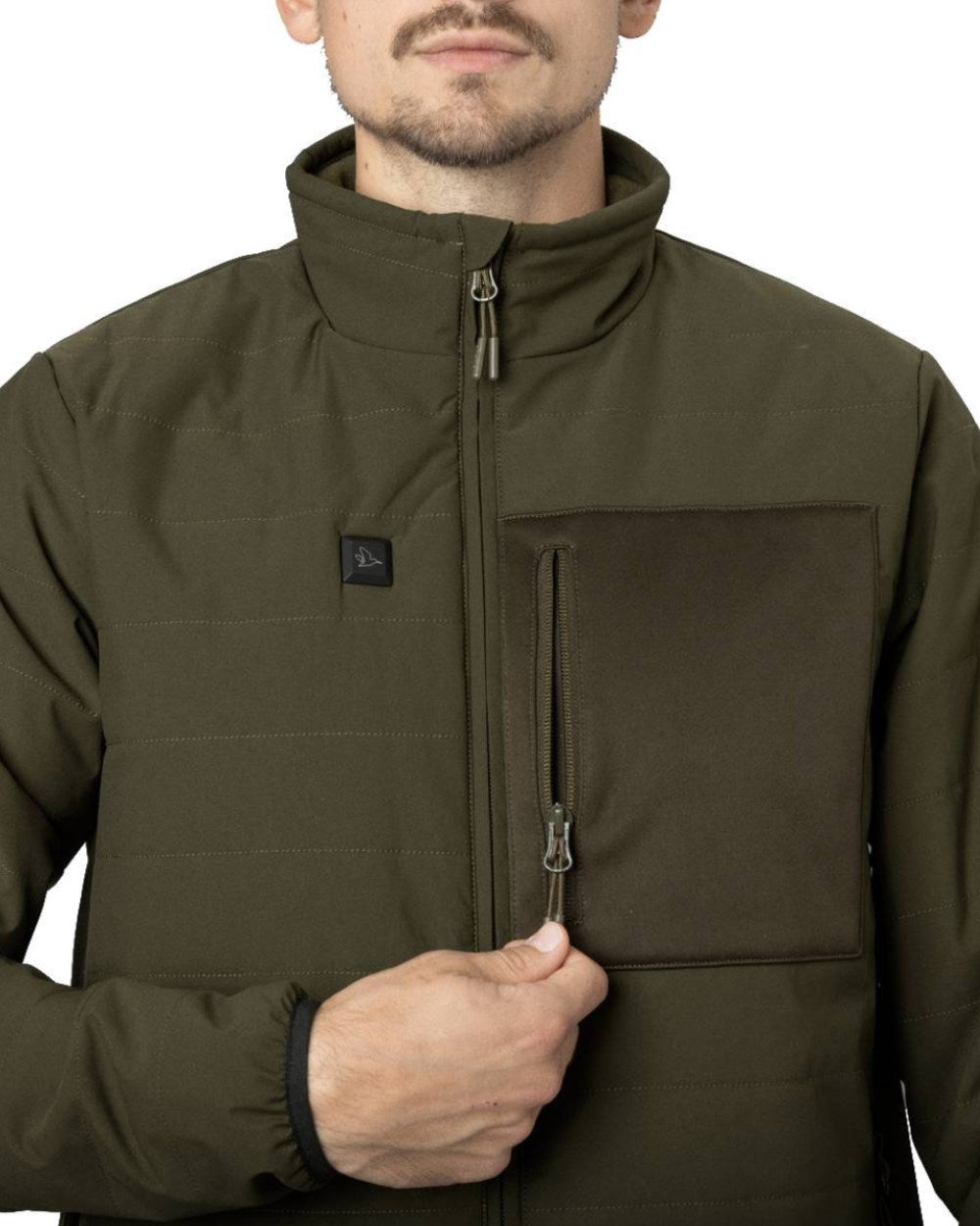 Pine Green Coloured Seeland Celsius Heat Jacket on white background 