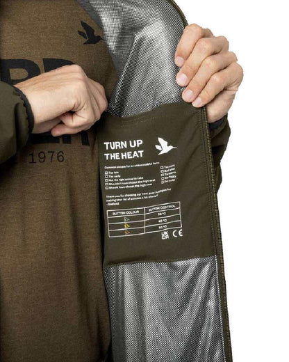 Pine Green Coloured Seeland Celsius Heat Jacket on white background 