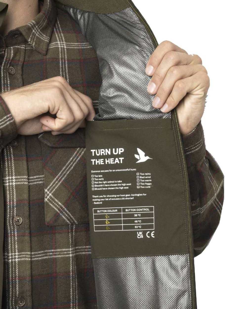 Pine Green Coloured Seeland Celsius Heat Waistcoat on white background 