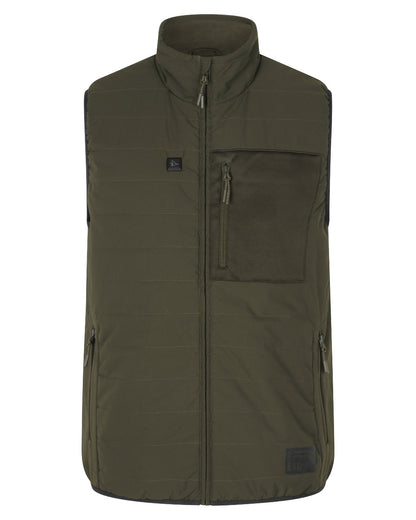 Pine Green Coloured Seeland Celsius Heat Waistcoat on white background 