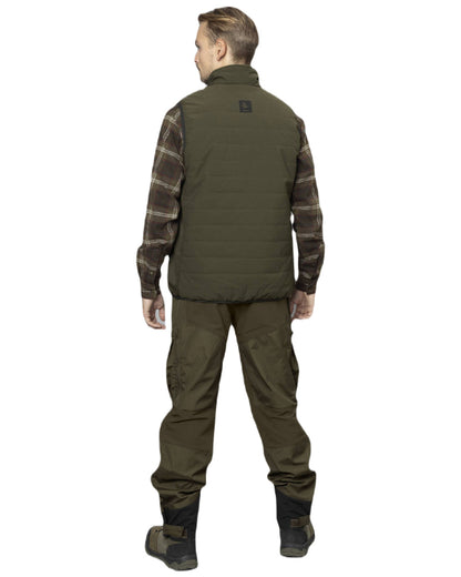 Pine Green Coloured Seeland Celsius Heat Waistcoat on white background 