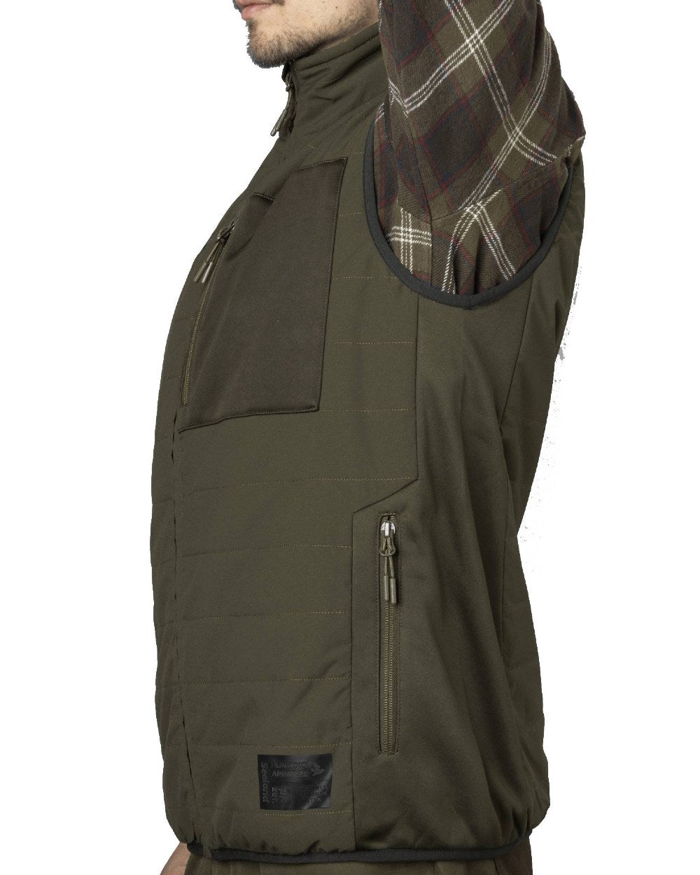 Pine Green Coloured Seeland Celsius Heat Waistcoat on white background 