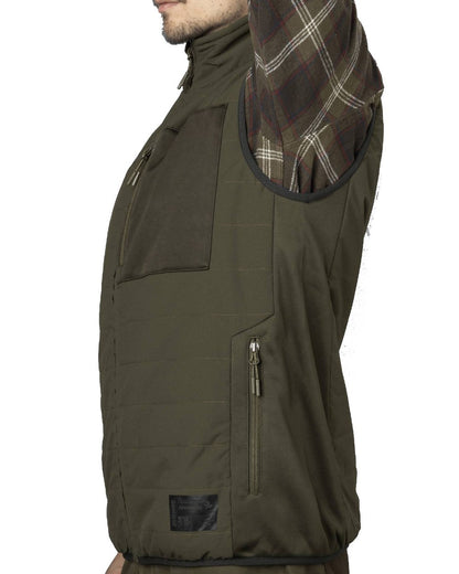 Pine Green Coloured Seeland Celsius Heat Waistcoat on white background 