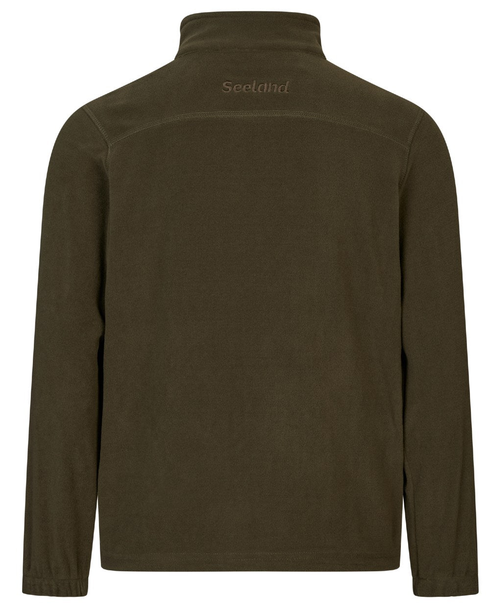 Pine Green Coloured Seeland Childrens Benjamin Fleece on white background 