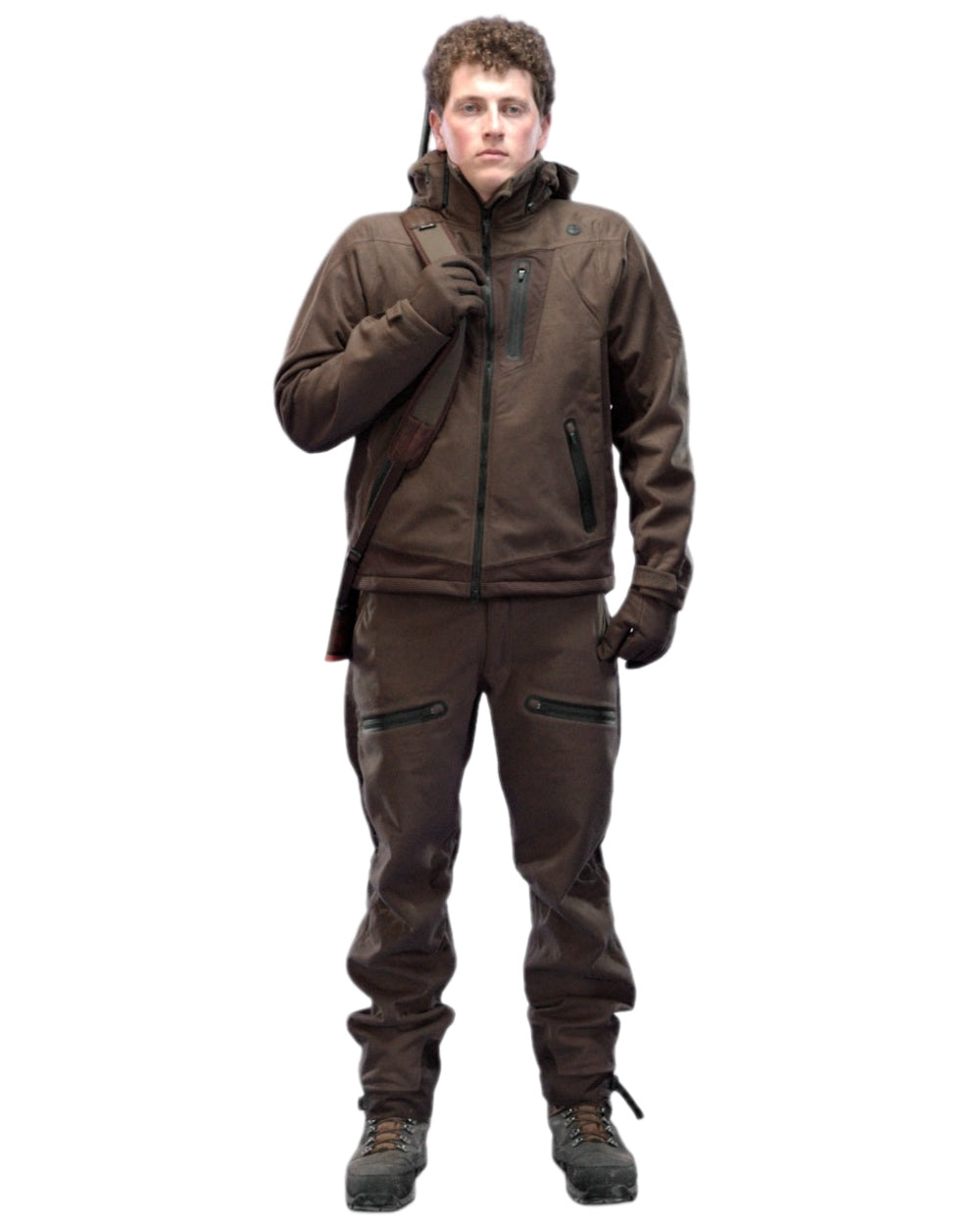 Pine Green Coloured Seeland Climate Hybrid Jacket on white background 