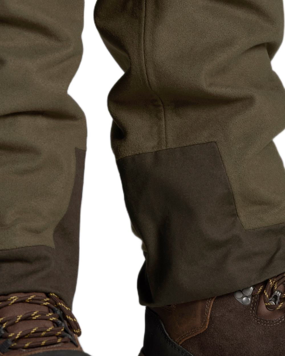 Pine Green Coloured Seeland Climate Hybrid Waterproof Trousers on white background 