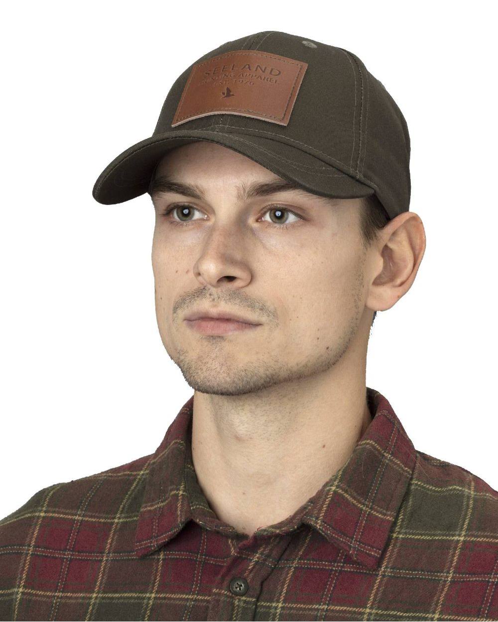 Pine Green Coloured Seeland Colt Cap on white background 