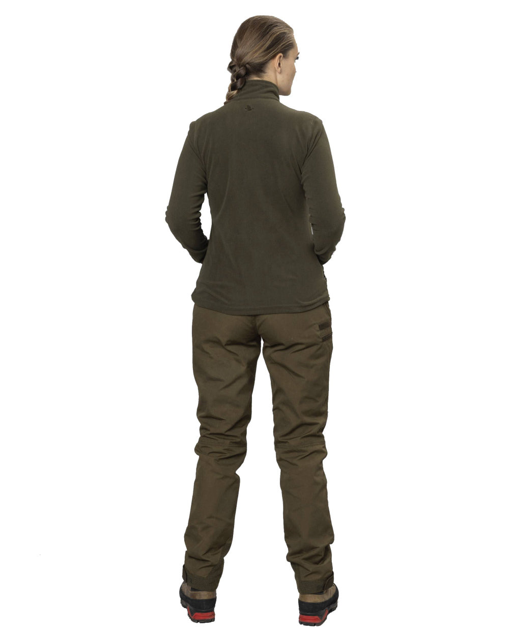 Pine Green Coloured Seeland Dew Fleece Jacket on white background 