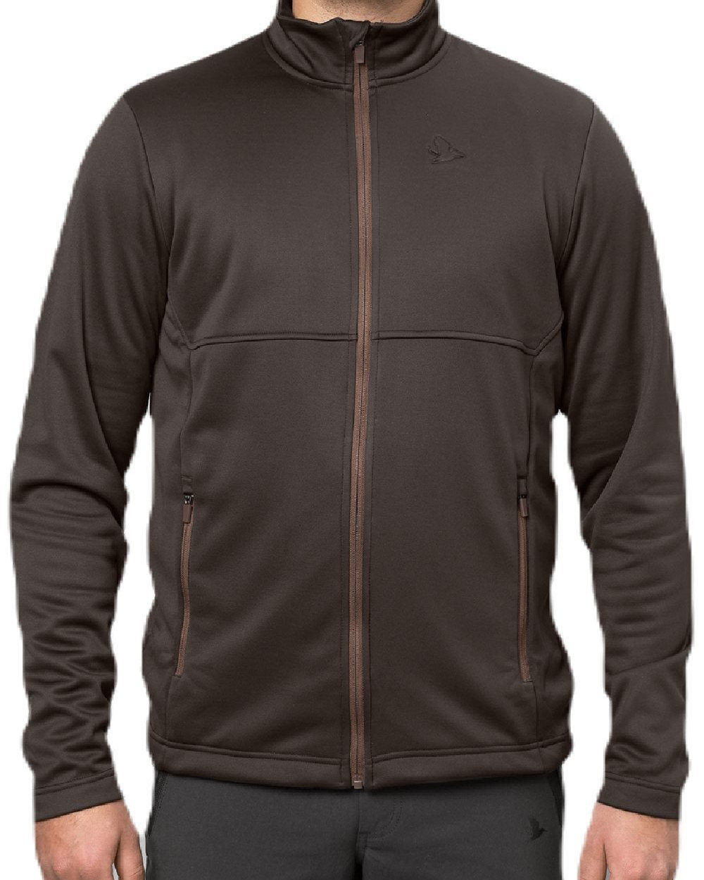 Dark Brown Coloured Seeland Elliot Fleece on white background 