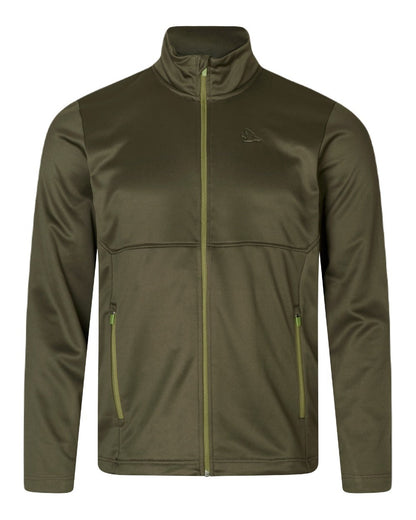 Pine Green Coloured Seeland Elliot Fleece on white background 