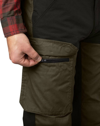 Grizzly Brown Meteorite Coloured Seeland Elm Trousers on white background 